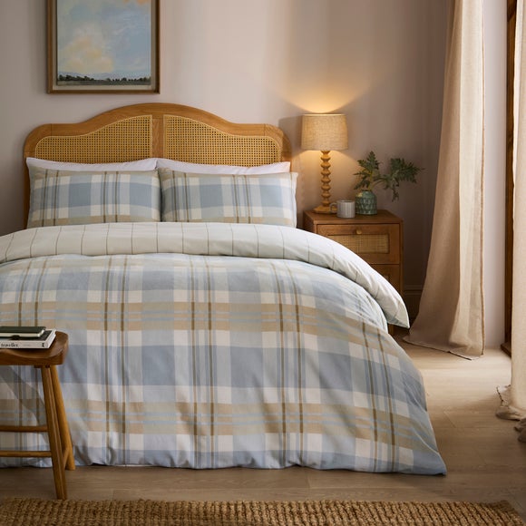 Click to view product details and reviews for Albury Check 100 Brushed Cotton Duvet Cover Pillowcase Set. Click to view product details and reviews for Albury Check 100 Brushed Cotton Duvet Cover Pillowcase Set.
