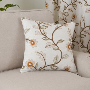 Brookland Couched Floral Square Cushion