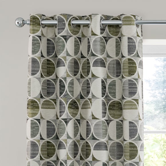 Cai Circle Jacquard Eyelet Curtains
