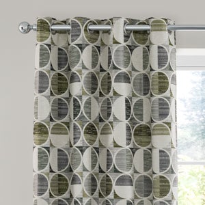Cai Circle Jacquard Eyelet Curtains