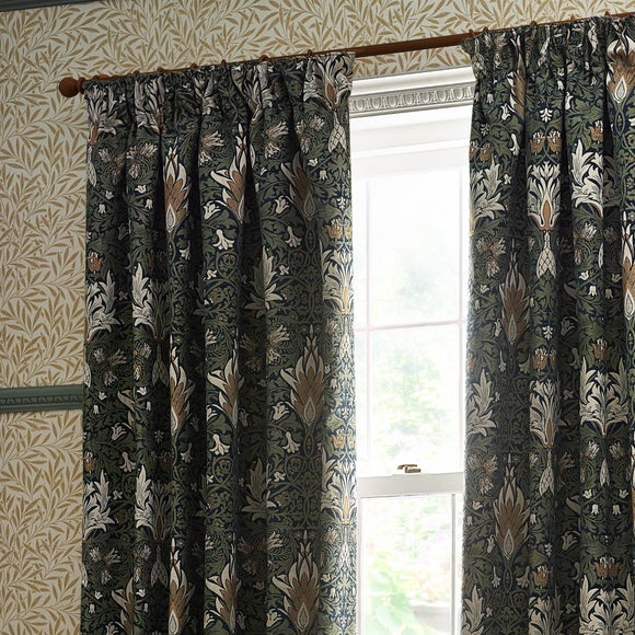 Morris & Co. Snakeshead Jacquard Pencil Pleat Curtains