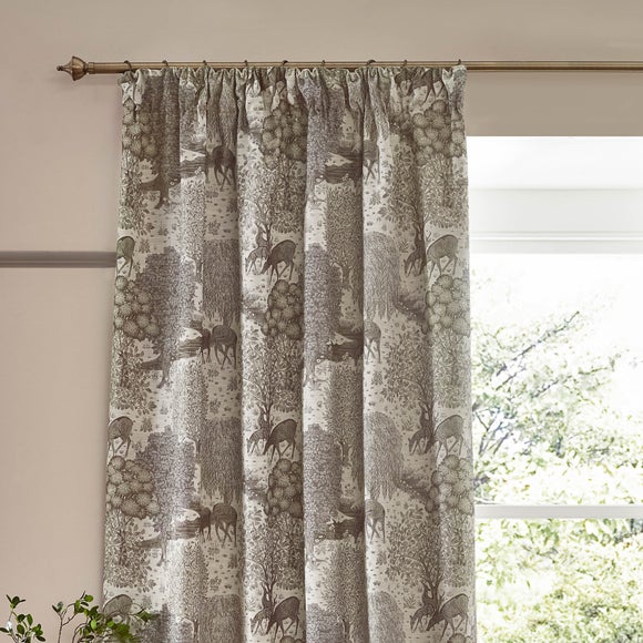 Morris & Co. The Brook Jacquard Pencil Pleat Curtains