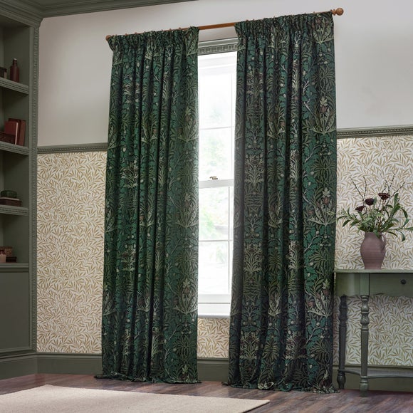 Morris & Co. Acorn Multi Jacquard Pencil Pleat Curtains