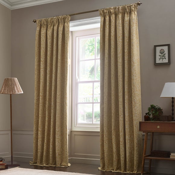Click to view product details and reviews for Morris Co Acorn Tonal Jacquard Pencil Pleat Curtains.