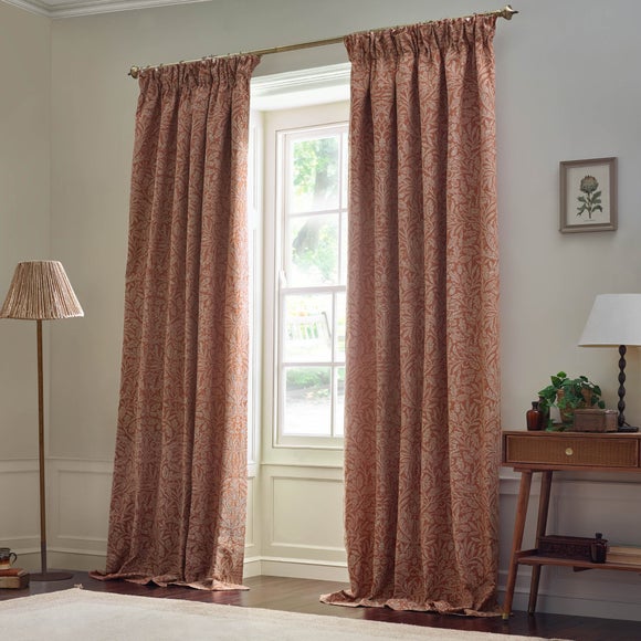 Morris & Co. Acorn Tonal Jacquard Pencil Pleat Curtains