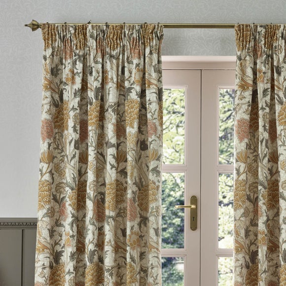 Morris & Co. Cray Chenille Pencil Pleat Curtains