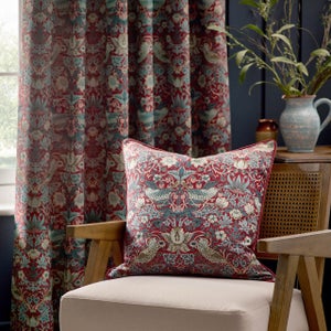 Morris & Co. Strawberry Thief Jacquard Square Cushion