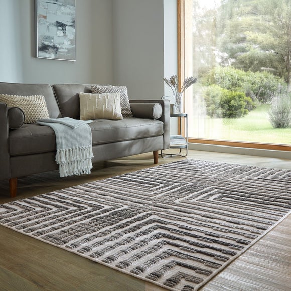 Isobel Washable Abstract Stripe Rug