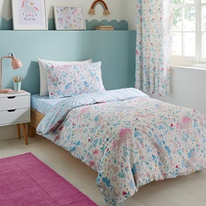 Unicorn Meadow Polycotton Duvet Cover & Pillowcase Set