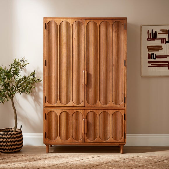 Khari Hideaway Cabinet Desk, Mango Wood