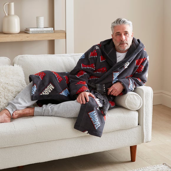 Men's Marvel Hooded Dressing Gown