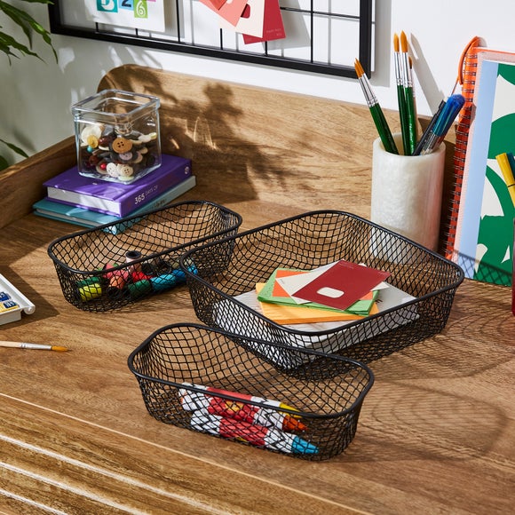 Click to view product details and reviews for Set Of 3 Wire Storage Baskets.