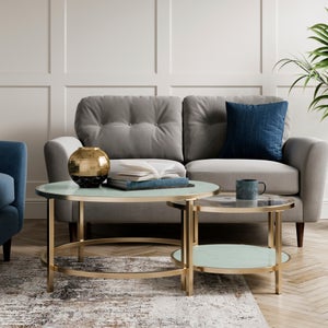 Sofia Faux Marble Nest Of Coffee Tables
