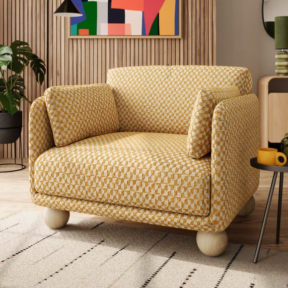 Click to view product details and reviews for Armitage Geo Chenille Snuggle Chair With Ball Feet. Click to view product details and reviews for Armitage Geo Chenille Snuggle Chair With Ball Feet.