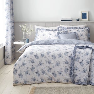 Catherine Lansfield Lucie Floral Reversible Duvet Cover & Pillowcase Set