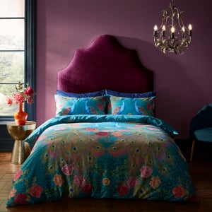 Matthew Williamson Xanadu Peacock 100 Cotton Duvet Cover & Pillowcase Set