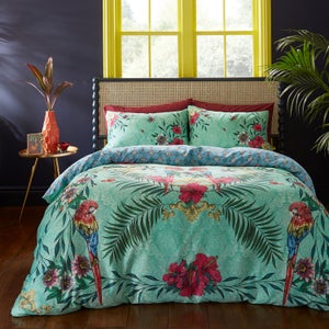 Matthew Williamson Paradise Parrot 100 Cotton Duvet Cover & Pillowcase Set