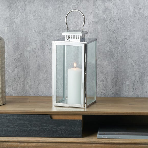 Metal Glass Rectangular Lantern