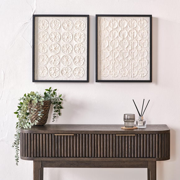 View Set Of 2 Circle Pattern Black Framed Canvases View Set Of 2 Circle Pattern Black Framed Canvases