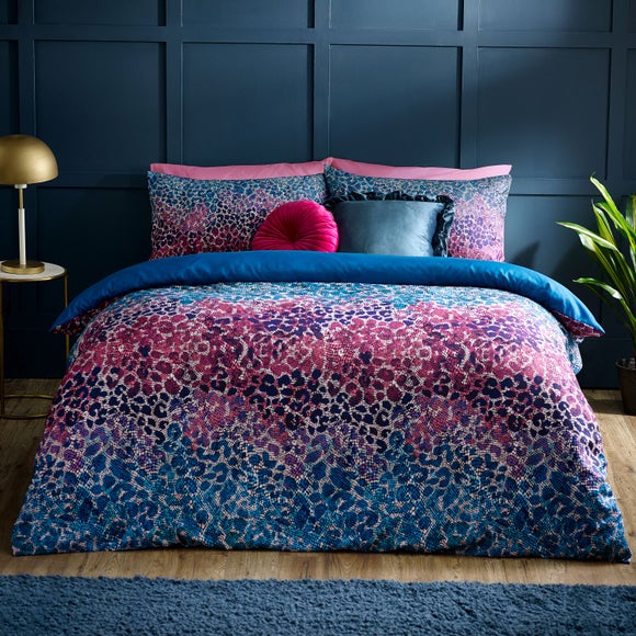 Catherine Lansfield Satin Animal Print Duvet Cover Pillowcase Set