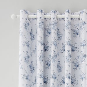 Catherine Lansfield Lucie Floral Reversible Eyelet Curtains