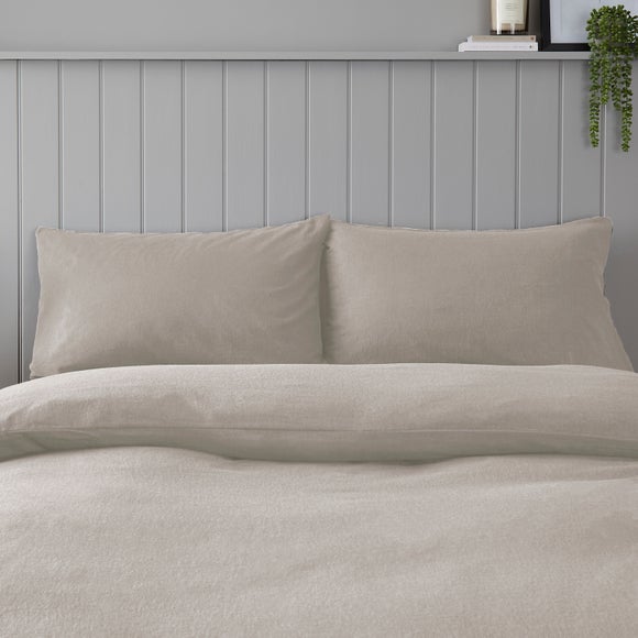 Soft & Cosy 100% Brushed Cotton Large Standard Kingsize Pillowcase Pair