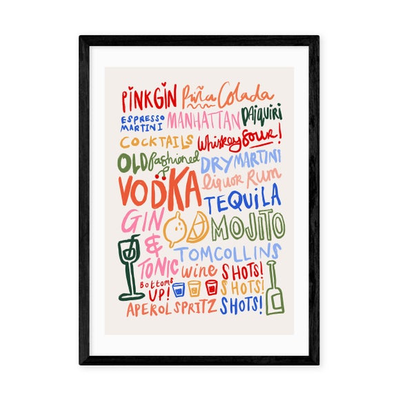 East End Prints Cocktails Print