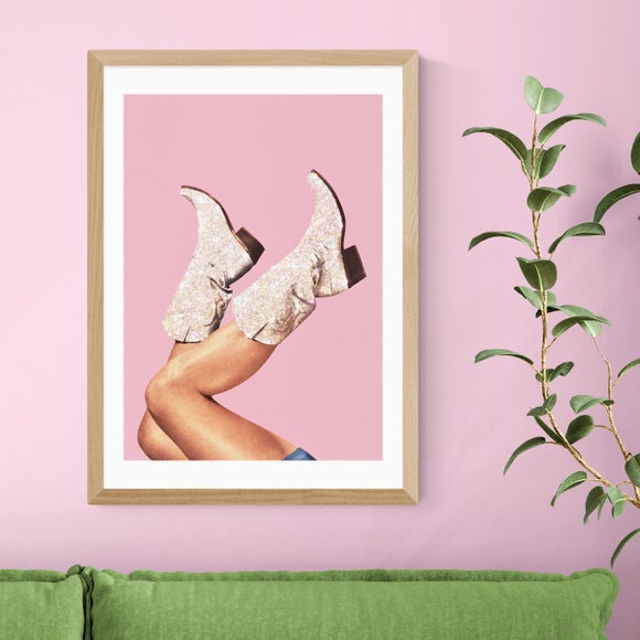 East End Prints These Boots Glitter Print