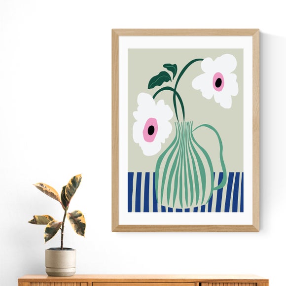 East End Prints Floral Pottery Delight Print