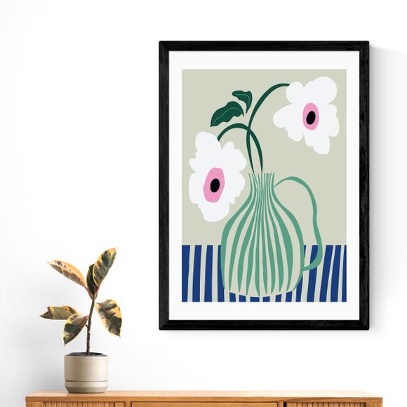 East End Prints Floral Pottery Delight Print