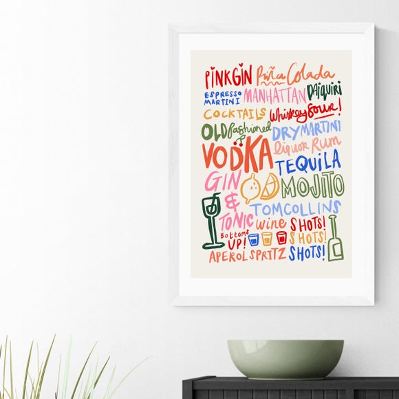 East End Prints Cocktails Print