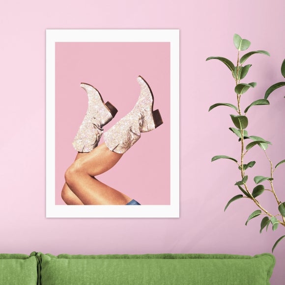 East End Prints These Boots Glitter Print