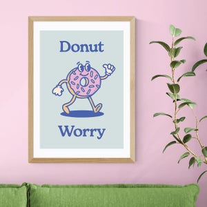 East End Prints Donut Worry Print