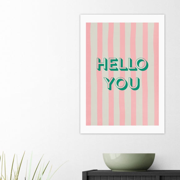 East End Prints Hello You Striped Print