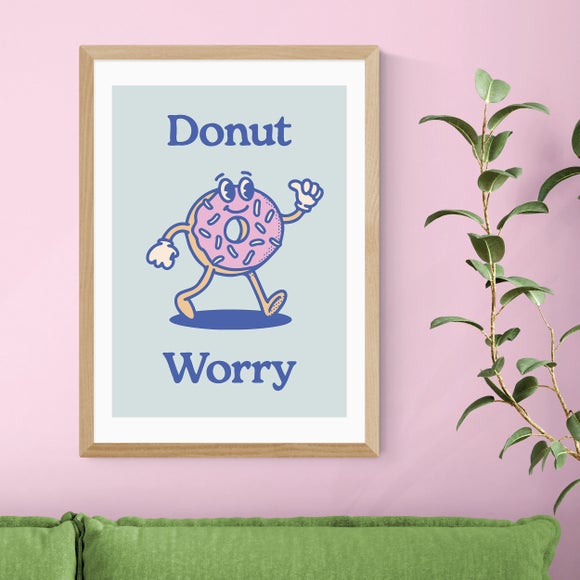 East End Prints Donut Worry Print