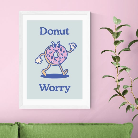 East End Prints Donut Worry Print