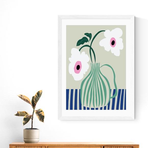 East End Prints Floral Pottery Delight Print