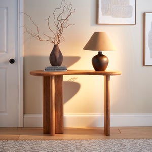 Ludo Kidney Shaped Console Table- Mango Wood
