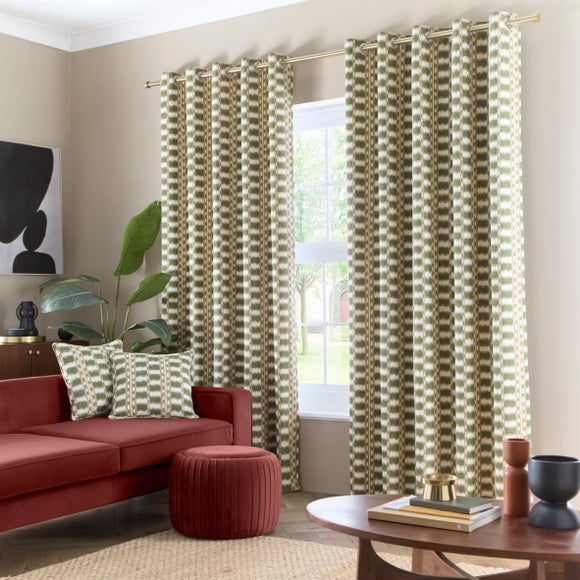 Photo 2 of Avis Stripe Eyelet Curtains