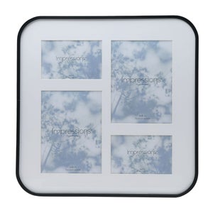 Black Square Rounded Corner Multi Photo Frame