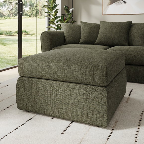 View Blake Soft Texture Chenille Footstool