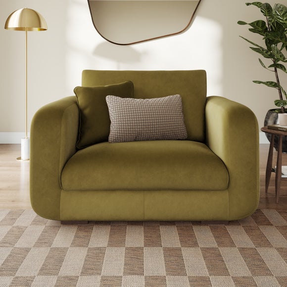 Luca Matte Soft Velvet Snuggle Chair