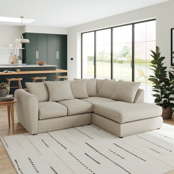 Blake Basket Weave Texture Corner Chaise Sofa