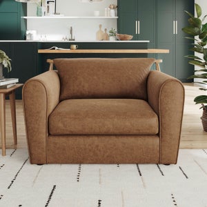 Blake Arizona Faux Leather Snuggle Chair