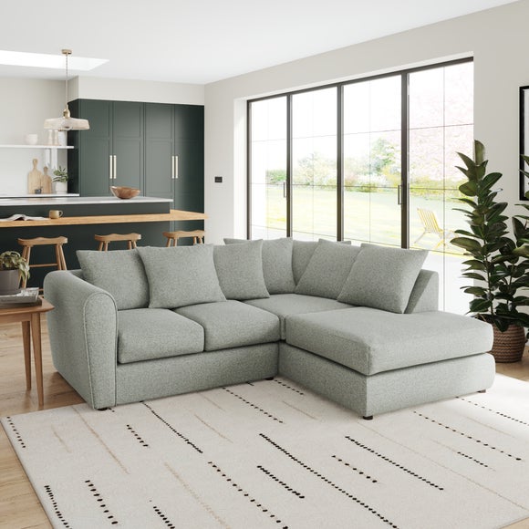 Click to view product details and reviews for Blake Basket Weave Texture Corner Chaise Sofa.