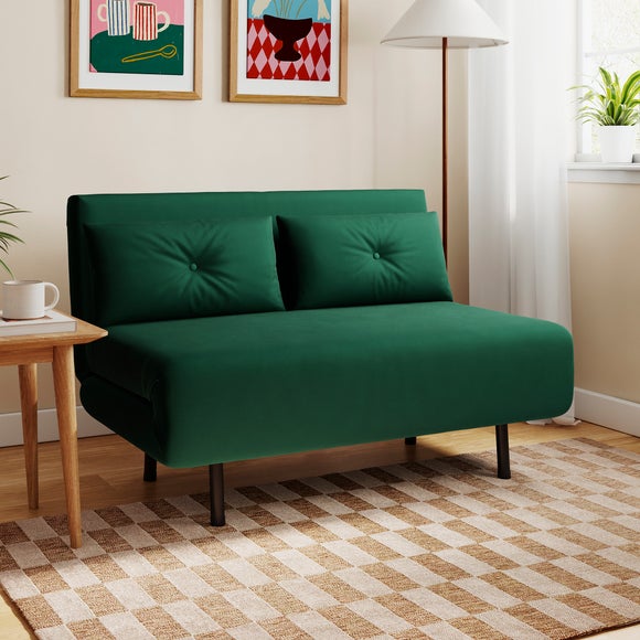 Phoebe Velvet Small Double 2 Seater Sofa Bed