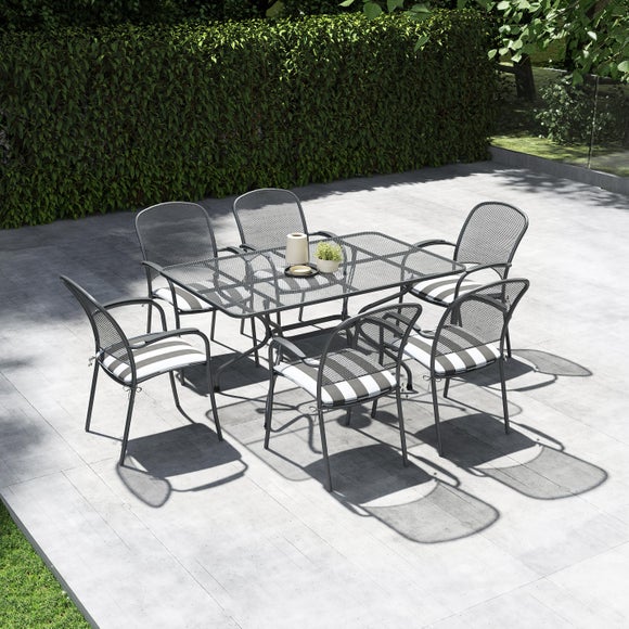 Pacific Lifestyle Carlo Rectangular 6 Seater Dining Set With Cushions