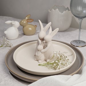 Eggs-traordinary Gift Co. Family Of Bunnies Ceramic Ornament