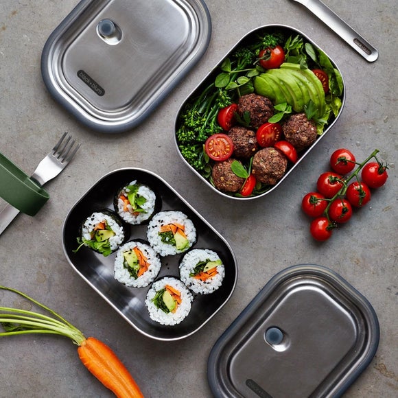 Black and Blum Stainless Steel Lunch Box