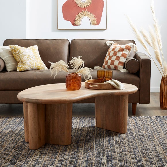 Photo of ludo kidney shaped coffee table- mango wood